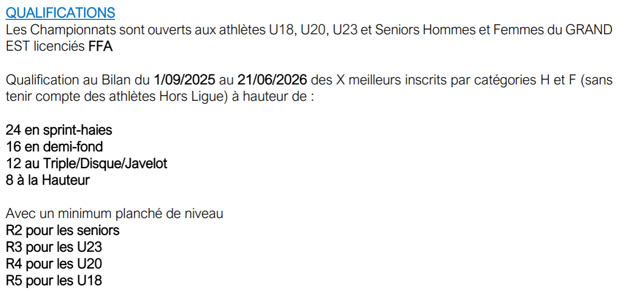 Modalité de qualification